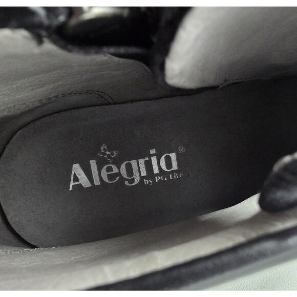 Alegria Womens Heidi Black Dahlia Boots Sz 41 US 10.5-11 Metallic Shimmer - Picture 9 of 11